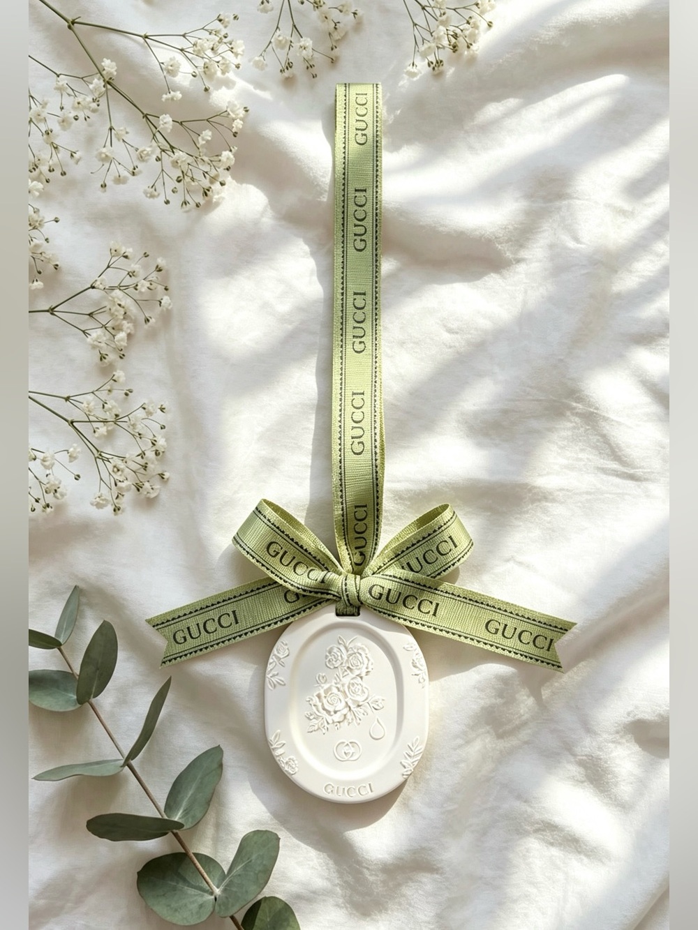 Floral Ornament with authentic Gucci Ribbon